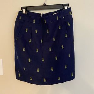Jcrew navy pineapple skirt 🍍 Great condition!